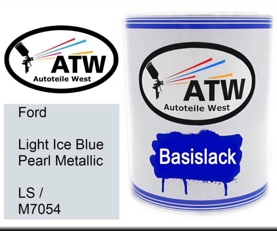 Ford, Light Ice Blue Pearl Metallic, LS / M7054: 1L Lackdose, von ATW Autoteile West.